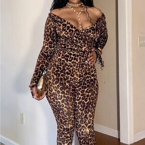 Leopard Print Jumpsuit